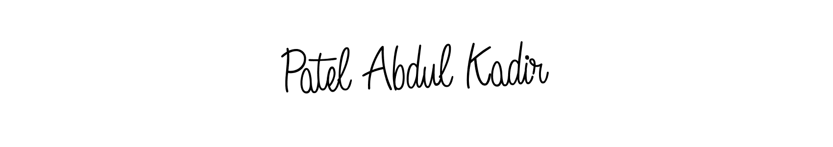 Create a beautiful signature design for name Patel Abdul Kadir. With this signature (Angelique-Rose-font-FFP) fonts, you can make a handwritten signature for free. Patel Abdul Kadir signature style 5 images and pictures png