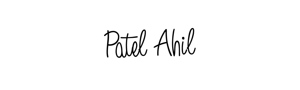 How to make Patel Ahil name signature. Use Angelique-Rose-font-FFP style for creating short signs online. This is the latest handwritten sign. Patel Ahil signature style 5 images and pictures png