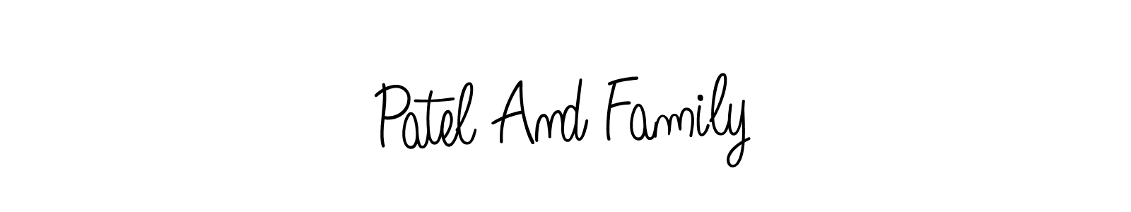 You should practise on your own different ways (Angelique-Rose-font-FFP) to write your name (Patel And Family) in signature. don't let someone else do it for you. Patel And Family signature style 5 images and pictures png