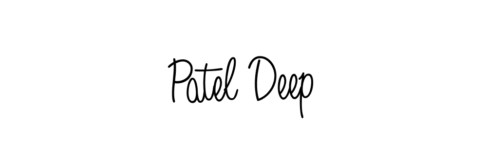 Design your own signature with our free online signature maker. With this signature software, you can create a handwritten (Angelique-Rose-font-FFP) signature for name Patel Deep. Patel Deep signature style 5 images and pictures png
