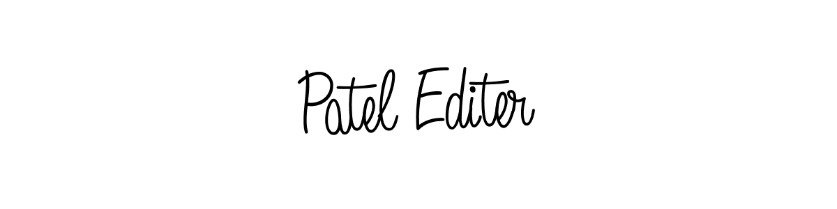 Create a beautiful signature design for name Patel Editer. With this signature (Angelique-Rose-font-FFP) fonts, you can make a handwritten signature for free. Patel Editer signature style 5 images and pictures png