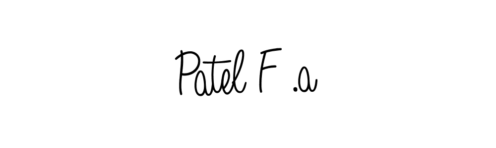Angelique-Rose-font-FFP is a professional signature style that is perfect for those who want to add a touch of class to their signature. It is also a great choice for those who want to make their signature more unique. Get Patel F .a name to fancy signature for free. Patel F .a signature style 5 images and pictures png