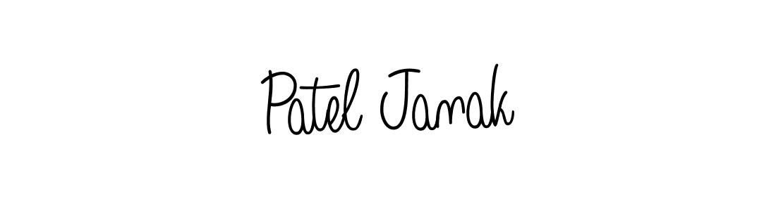 How to make Patel Janak name signature. Use Angelique-Rose-font-FFP style for creating short signs online. This is the latest handwritten sign. Patel Janak signature style 5 images and pictures png