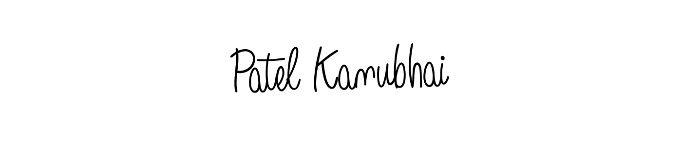 The best way (Angelique-Rose-font-FFP) to make a short signature is to pick only two or three words in your name. The name Patel Kanubhai include a total of six letters. For converting this name. Patel Kanubhai signature style 5 images and pictures png