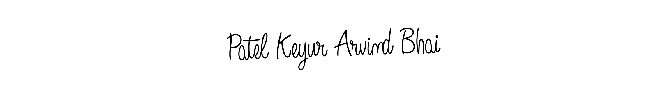 Use a signature maker to create a handwritten signature online. With this signature software, you can design (Angelique-Rose-font-FFP) your own signature for name Patel Keyur Arvind Bhai. Patel Keyur Arvind Bhai signature style 5 images and pictures png