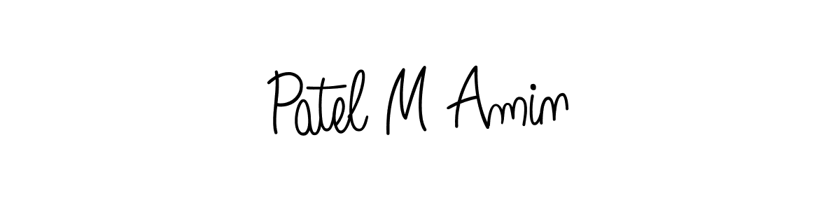 How to make Patel M Amin name signature. Use Angelique-Rose-font-FFP style for creating short signs online. This is the latest handwritten sign. Patel M Amin signature style 5 images and pictures png