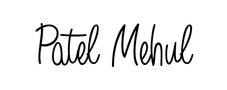 Create a personalized artistic stamp with Patel Mehul in Angelique-Rose-font-FFP font. Perfect for visual artists, designers, and influencers. Patel Mehul signature style 5 images and pictures png