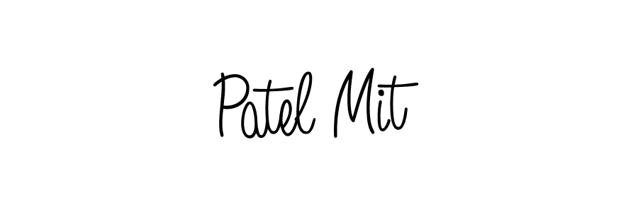 How to make Patel Mit name signature. Use Angelique-Rose-font-FFP style for creating short signs online. This is the latest handwritten sign. Patel Mit signature style 5 images and pictures png