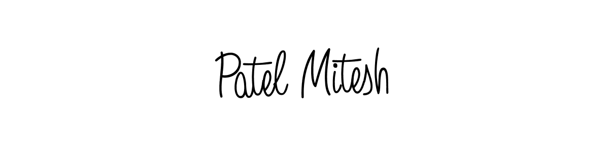Angelique-Rose-font-FFP is a professional signature style that is perfect for those who want to add a touch of class to their signature. It is also a great choice for those who want to make their signature more unique. Get Patel Mitesh name to fancy signature for free. Patel Mitesh signature style 5 images and pictures png
