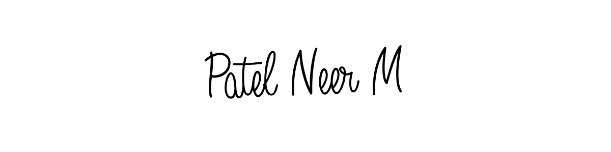 It looks lik you need a new signature style for name Patel Neer M. Design unique handwritten (Angelique-Rose-font-FFP) signature with our free signature maker in just a few clicks. Patel Neer M signature style 5 images and pictures png