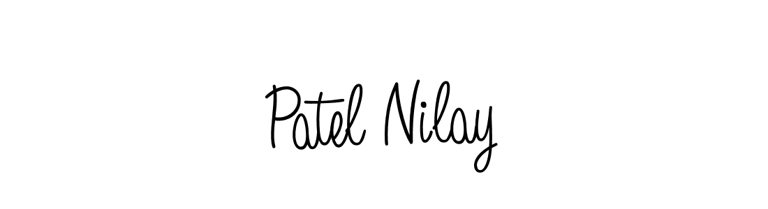 Design your own signature with our free online signature maker. With this signature software, you can create a handwritten (Angelique-Rose-font-FFP) signature for name Patel Nilay. Patel Nilay signature style 5 images and pictures png