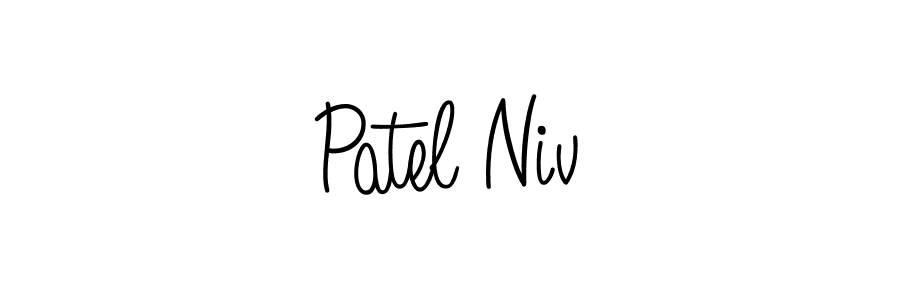 Create a beautiful signature design for name Patel Niv. With this signature (Angelique-Rose-font-FFP) fonts, you can make a handwritten signature for free. Patel Niv signature style 5 images and pictures png