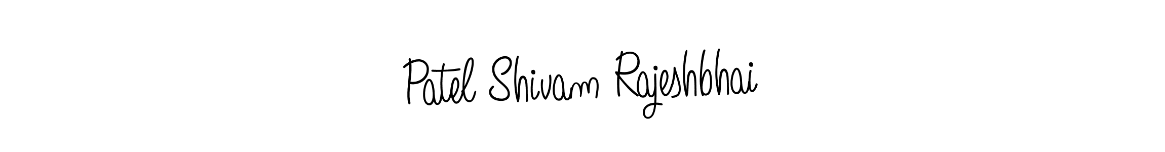 How to make Patel Shivam Rajeshbhai name signature. Use Angelique-Rose-font-FFP style for creating short signs online. This is the latest handwritten sign. Patel Shivam Rajeshbhai signature style 5 images and pictures png