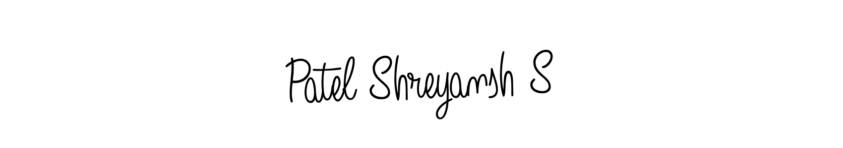 How to make Patel Shreyansh S name signature. Use Angelique-Rose-font-FFP style for creating short signs online. This is the latest handwritten sign. Patel Shreyansh S signature style 5 images and pictures png
