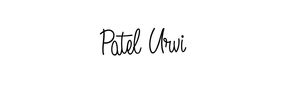 How to make Patel Urvi name signature. Use Angelique-Rose-font-FFP style for creating short signs online. This is the latest handwritten sign. Patel Urvi signature style 5 images and pictures png