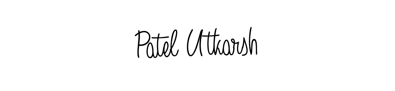 This is the best signature style for the Patel Utkarsh name. Also you like these signature font (Angelique-Rose-font-FFP). Mix name signature. Patel Utkarsh signature style 5 images and pictures png