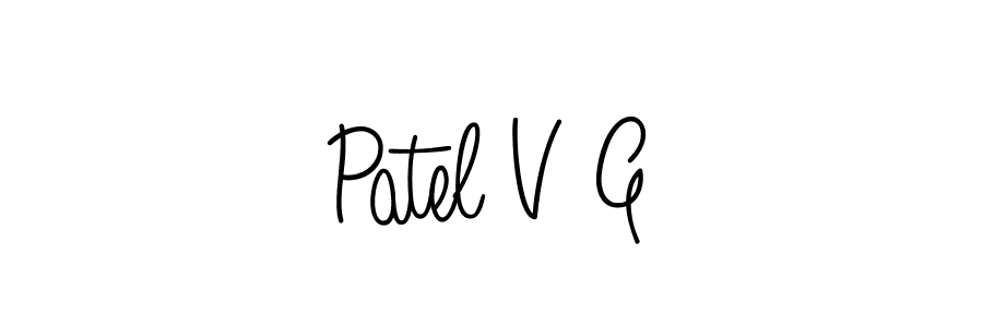 You should practise on your own different ways (Angelique-Rose-font-FFP) to write your name (Patel V G) in signature. don't let someone else do it for you. Patel V G signature style 5 images and pictures png