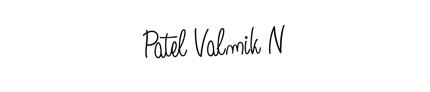 Design your own signature with our free online signature maker. With this signature software, you can create a handwritten (Angelique-Rose-font-FFP) signature for name Patel Valmik N. Patel Valmik N signature style 5 images and pictures png