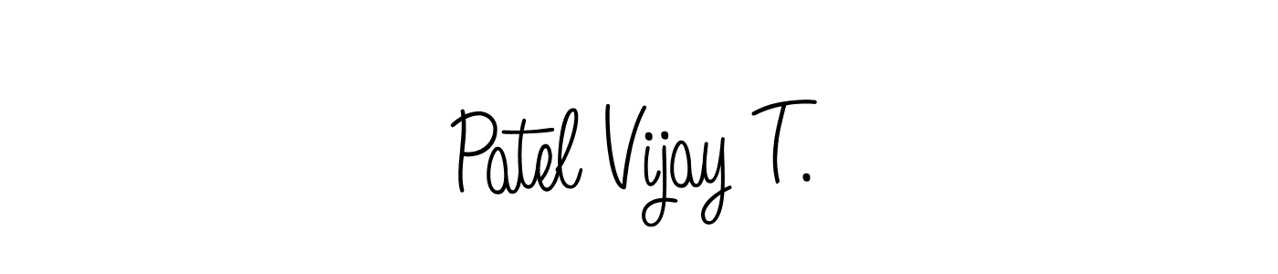 You should practise on your own different ways (Angelique-Rose-font-FFP) to write your name (Patel Vijay T.) in signature. don't let someone else do it for you. Patel Vijay T. signature style 5 images and pictures png