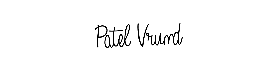 Also You can easily find your signature by using the search form. We will create Patel Vrund name handwritten signature images for you free of cost using Angelique-Rose-font-FFP sign style. Patel Vrund signature style 5 images and pictures png