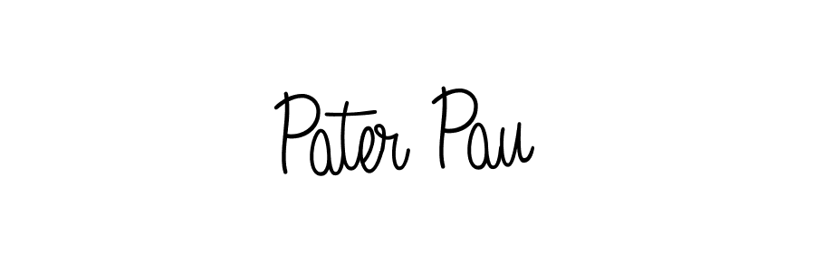 Use a signature maker to create a handwritten signature online. With this signature software, you can design (Angelique-Rose-font-FFP) your own signature for name Pater Pau. Pater Pau signature style 5 images and pictures png