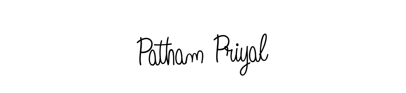 Check out images of Autograph of Patham Priyal name. Actor Patham Priyal Signature Style. Angelique-Rose-font-FFP is a professional sign style online. Patham Priyal signature style 5 images and pictures png