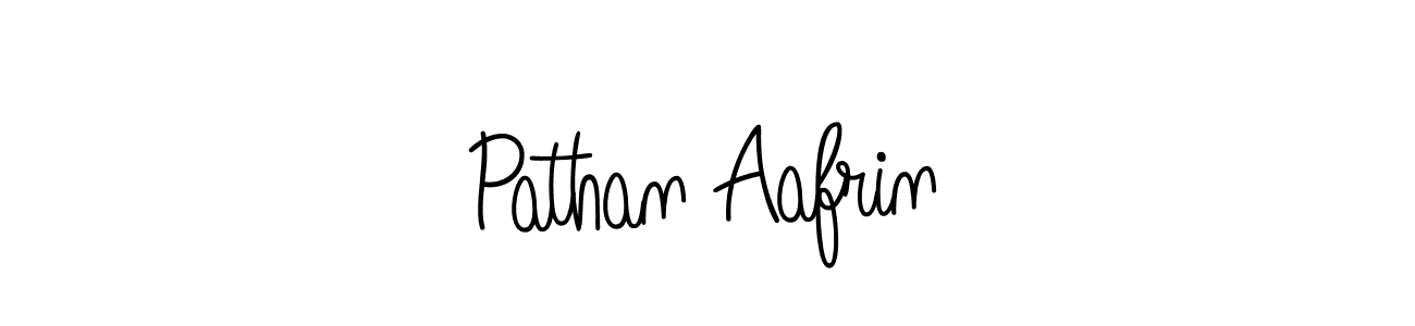 Use a signature maker to create a handwritten signature online. With this signature software, you can design (Angelique-Rose-font-FFP) your own signature for name Pathan Aafrin. Pathan Aafrin signature style 5 images and pictures png