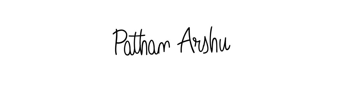 You should practise on your own different ways (Angelique-Rose-font-FFP) to write your name (Pathan Arshu) in signature. don't let someone else do it for you. Pathan Arshu signature style 5 images and pictures png