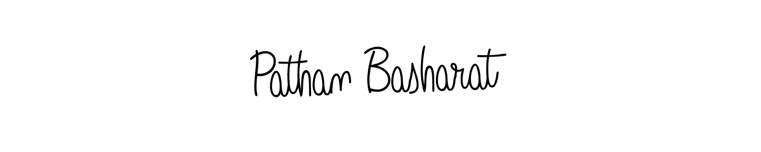 You should practise on your own different ways (Angelique-Rose-font-FFP) to write your name (Pathan Basharat) in signature. don't let someone else do it for you. Pathan Basharat signature style 5 images and pictures png