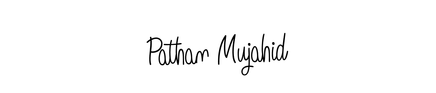 How to Draw Pathan Mujahid signature style? Angelique-Rose-font-FFP is a latest design signature styles for name Pathan Mujahid. Pathan Mujahid signature style 5 images and pictures png