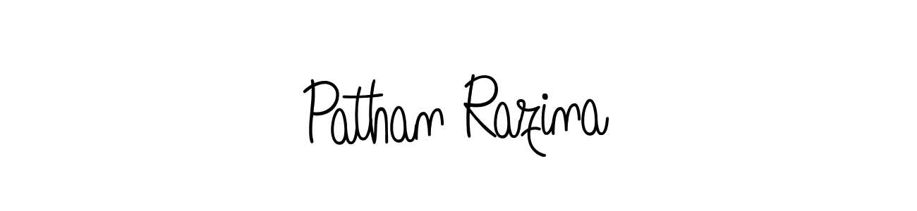 The best way (Angelique-Rose-font-FFP) to make a short signature is to pick only two or three words in your name. The name Pathan Razina include a total of six letters. For converting this name. Pathan Razina signature style 5 images and pictures png