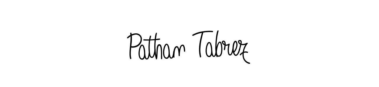 The best way (Angelique-Rose-font-FFP) to make a short signature is to pick only two or three words in your name. The name Pathan Tabrez include a total of six letters. For converting this name. Pathan Tabrez signature style 5 images and pictures png