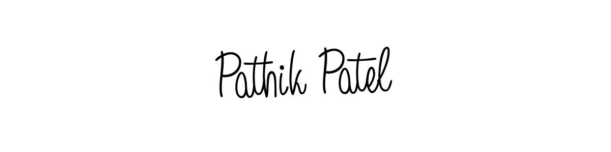 Use a signature maker to create a handwritten signature online. With this signature software, you can design (Angelique-Rose-font-FFP) your own signature for name Pathik Patel. Pathik Patel signature style 5 images and pictures png