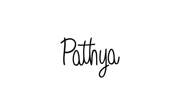 Design your own signature with our free online signature maker. With this signature software, you can create a handwritten (Angelique-Rose-font-FFP) signature for name Pathya. Pathya signature style 5 images and pictures png