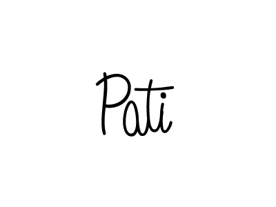 Use a signature maker to create a handwritten signature online. With this signature software, you can design (Angelique-Rose-font-FFP) your own signature for name Pati. Pati signature style 5 images and pictures png