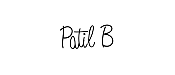 Use a signature maker to create a handwritten signature online. With this signature software, you can design (Angelique-Rose-font-FFP) your own signature for name Patil B. Patil B signature style 5 images and pictures png