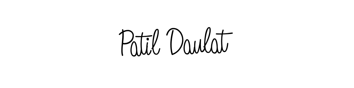 How to make Patil Daulat name signature. Use Angelique-Rose-font-FFP style for creating short signs online. This is the latest handwritten sign. Patil Daulat signature style 5 images and pictures png