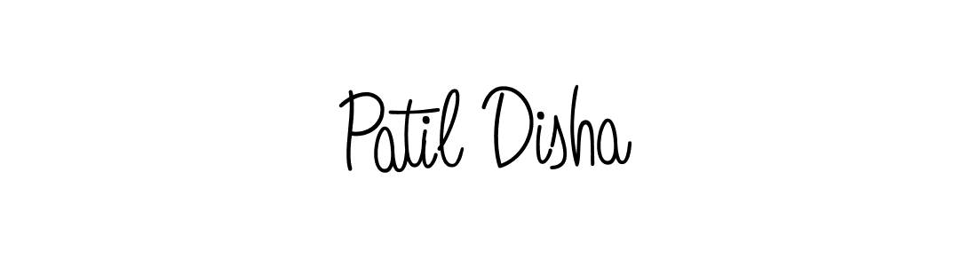 Design your own signature with our free online signature maker. With this signature software, you can create a handwritten (Angelique-Rose-font-FFP) signature for name Patil Disha. Patil Disha signature style 5 images and pictures png