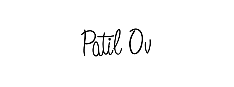 Use a signature maker to create a handwritten signature online. With this signature software, you can design (Angelique-Rose-font-FFP) your own signature for name Patil Ov. Patil Ov signature style 5 images and pictures png