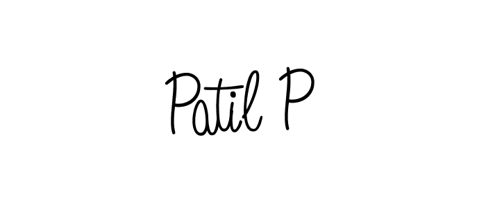 You should practise on your own different ways (Angelique-Rose-font-FFP) to write your name (Patil P) in signature. don't let someone else do it for you. Patil P signature style 5 images and pictures png