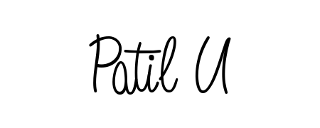 Use a signature maker to create a handwritten signature online. With this signature software, you can design (Angelique-Rose-font-FFP) your own signature for name Patil U. Patil U signature style 5 images and pictures png