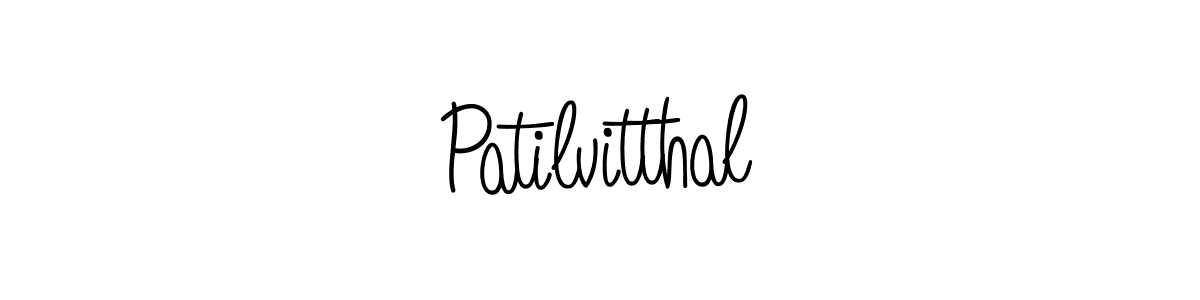 Use a signature maker to create a handwritten signature online. With this signature software, you can design (Angelique-Rose-font-FFP) your own signature for name Patilvitthal. Patilvitthal signature style 5 images and pictures png