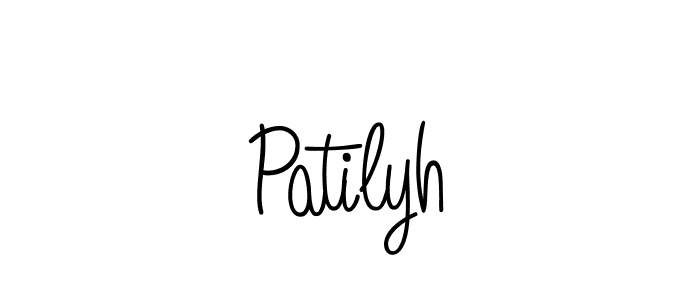 You should practise on your own different ways (Angelique-Rose-font-FFP) to write your name (Patilyh) in signature. don't let someone else do it for you. Patilyh signature style 5 images and pictures png