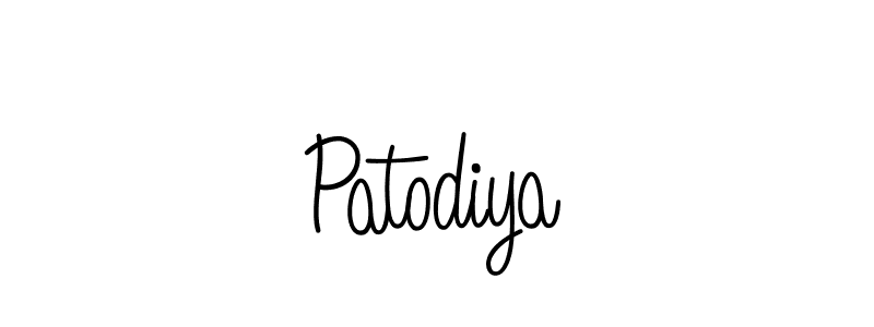 Design your own signature with our free online signature maker. With this signature software, you can create a handwritten (Angelique-Rose-font-FFP) signature for name Patodiya. Patodiya signature style 5 images and pictures png