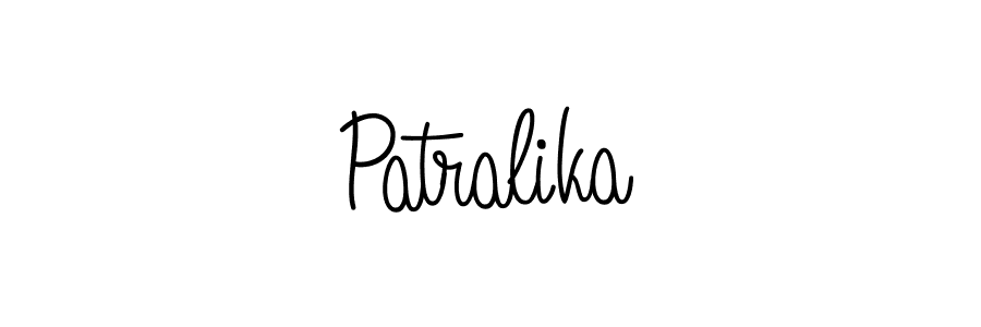 Design your own signature with our free online signature maker. With this signature software, you can create a handwritten (Angelique-Rose-font-FFP) signature for name Patralika. Patralika signature style 5 images and pictures png