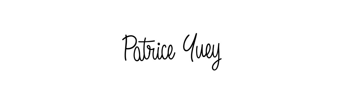 Make a beautiful signature design for name Patrice Yuey. With this signature (Angelique-Rose-font-FFP) style, you can create a handwritten signature for free. Patrice Yuey signature style 5 images and pictures png