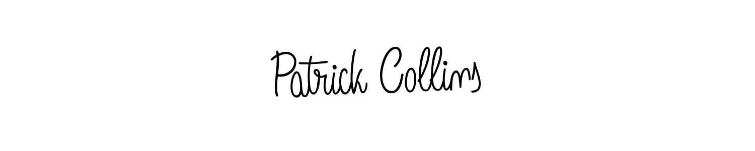 You should practise on your own different ways (Angelique-Rose-font-FFP) to write your name (Patrick Collins) in signature. don't let someone else do it for you. Patrick Collins signature style 5 images and pictures png