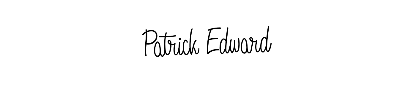 How to make Patrick Edward name signature. Use Angelique-Rose-font-FFP style for creating short signs online. This is the latest handwritten sign. Patrick Edward signature style 5 images and pictures png