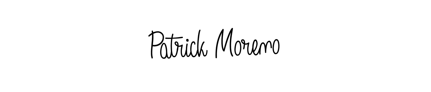 The best way (Angelique-Rose-font-FFP) to make a short signature is to pick only two or three words in your name. The name Patrick Moreno include a total of six letters. For converting this name. Patrick Moreno signature style 5 images and pictures png