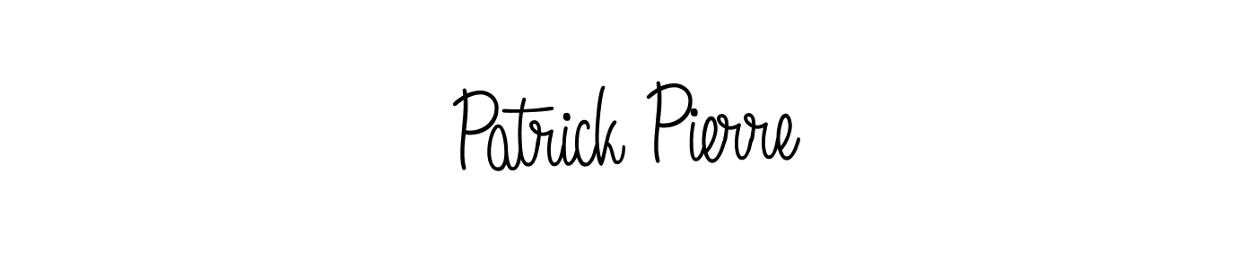 The best way (Angelique-Rose-font-FFP) to make a short signature is to pick only two or three words in your name. The name Patrick Pierre include a total of six letters. For converting this name. Patrick Pierre signature style 5 images and pictures png